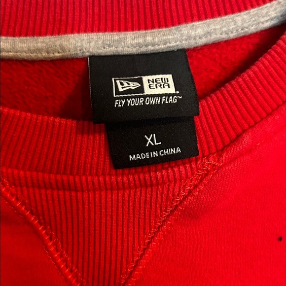 New Era Red Crewneck Men's Sweater - Picture 2 of 10